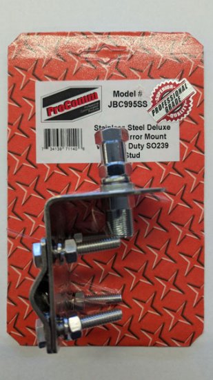 ProComm Stainless Steel 3-Way Mount With SO239 Connector