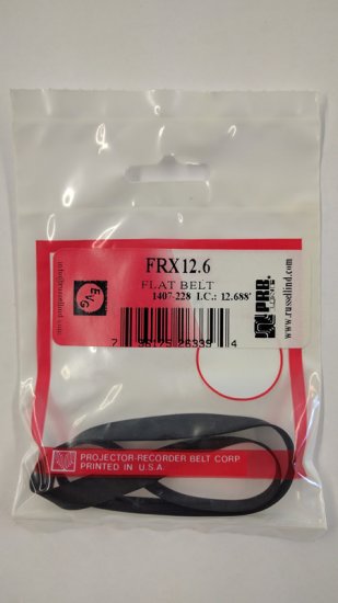 FRX12.6 Flat Rubber Belt 12.6\" IC, .322\" CS, .032\" Wall Thicknes