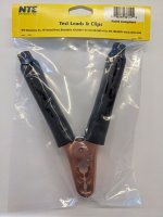 Plier-Type Copper Plated Steel Clip, 200 Amp Black