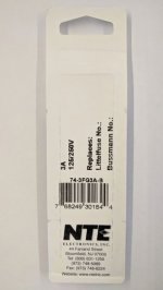 3 Amp Micro Cartridge Fuse (5Pk) Fast Acting 3.6x10mm