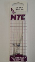 22K Ohm, 1/8W, 2% Metal Film Flameproof Resistor (6Pk)