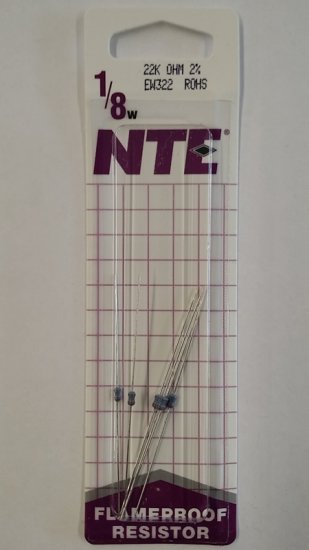 22K Ohm, 1/8W, 2% Metal Film Flameproof Resistor (6Pk)