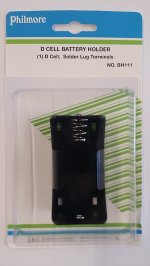 "D" Battery Holder (Solder Lug) 1.5V