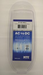 12VDC 1,500mA AC Adapter Regulated 2.1/5.5mm Tip+