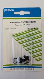 Mini Toggle Switch Boot, Thread 1/4-40 NS (2Pk)