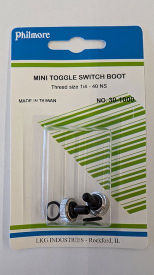 Mini Toggle Switch Boot, Thread 1/4-40 NS (2Pk)