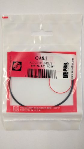 OA8.2 Round Rubber Belt 8.2" IC, .07" Cross Section