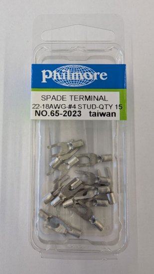 Fork/Spade Non-Insulated 22-18Awg #4 Stud (10Pk)