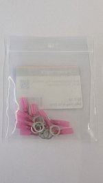 Heat Shrink Adhesive Ring Terminal, 5/16", Red, 22-18 Awg 10Pk