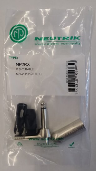 Neutrik NP2RX 1/4" 90° Pro. Phone Plug 2 Pole Nickel Cont/Shell