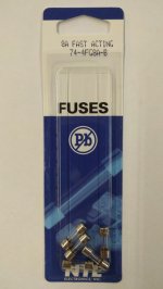 8 Amp (2AG) Fuse (5Pk) Fast Acting 4.5x15mm