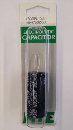 4,700uf 50V Axial Lead Electrolytic Capacitor