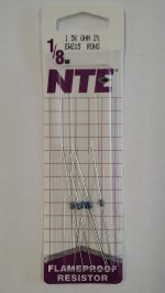 1.5K Ohm, 1/8W, 2% Metal Film Flameproof Resistor (6Pk)