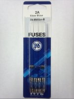 2 Amp GMD Glass Fuse (5Pk) Slow Blow 5x20mm