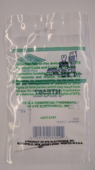 NTE587 Si Diode, Ultra Fast Switch, 200V, 1A, 35NS