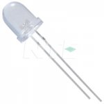 8mm Super Bright Blue LED 1500mcd (2Pk) Clear Lens