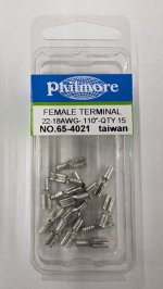 Quick Connect Female Non-Insulated 22-18Awg 0.110" (15Pk)