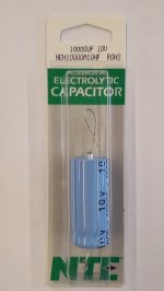 10,000uf 10V Axial Lead Electrolytic Capacitor