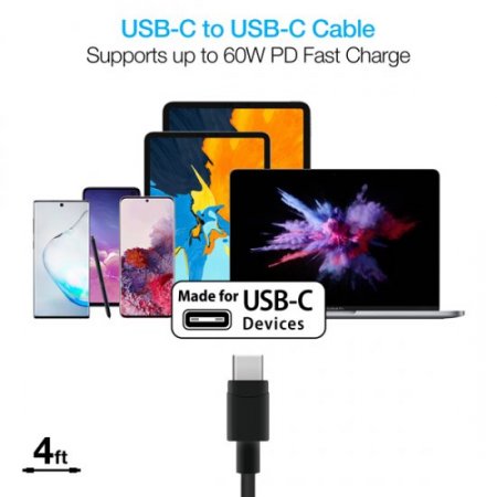 Naztech 18W PD Fast Wall Charger + USB-C to USB-C Cable