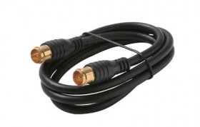 3Ft Quick-On F Plug to Quick-On F Plug RG-59/U 75-Ohm Coax Cable