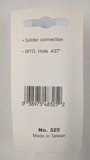 2.5mm/5.5mm Size "N" Coaxial Power Jack Panel Mount