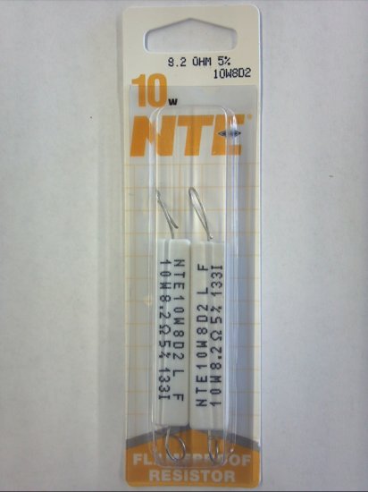 8.2 Ohm 10W Cerment Power Wirewound Resistor (2Pk) 5% Tolerance