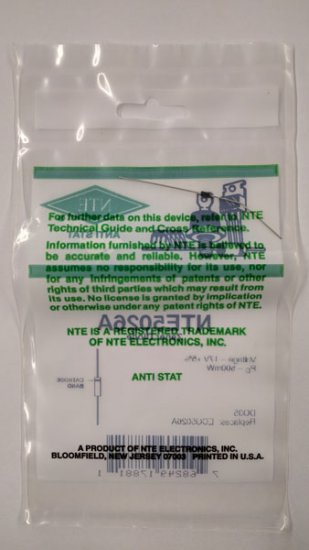 NTE5026A Zener Diode 17.0V 1/2W, DO35