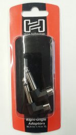 Right-angle Adaptors RCA to 1/4 in TS