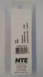 15 Amp (S505-V) Axial Ceramic Fuse 5Pk Slow Blow 5x20mm