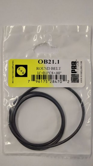 OB21.1 Round Rubber Belt 21.1\" IC, .103\" Cross Section