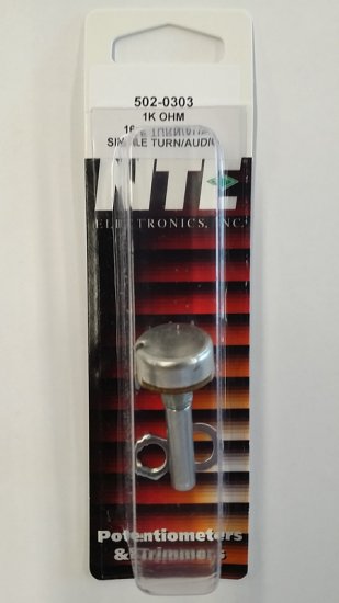 1K Audio Taper Pot 0.1W (16mm) Combo Lug 30mm Shaft