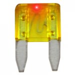20 Amp Yellow (ATM) Lighted Mini-Blade Fuse 32V (5Pk)Fast Acting