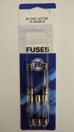 8 Amp (3AG) Glass Fuse (5Pk) Fast Acting 6x30mm