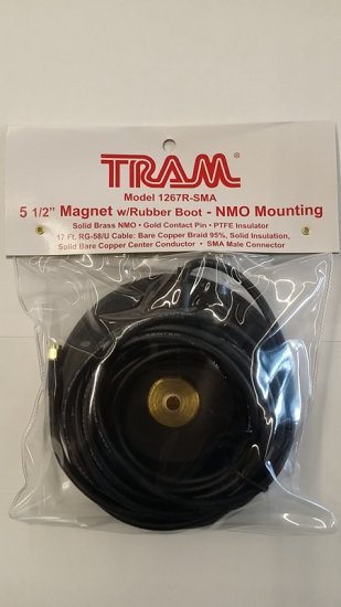 5-1/2" NMO Magnet Mount With 17' RG-58A/U SMA Plug