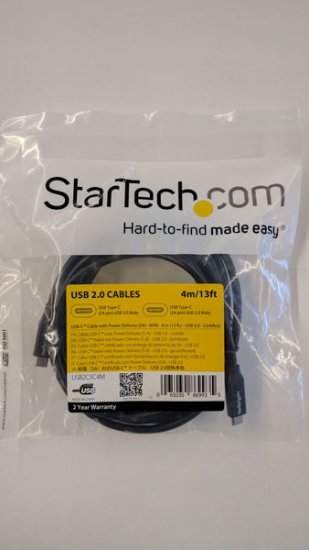 USB-C Cable with Power Delivery (5A) M/M - 4 m (13 ft.) USB 2.0