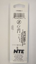 NTE580-1 Gen Purp Si Rectifier Ultra Fast Recovery 600V, 3A 75NS