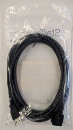 10Ft Black USB 2.0 Extension Cable A to A - M/F