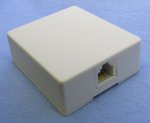 6 Conductor (6P6C) Telephone Jack Surface Mount White