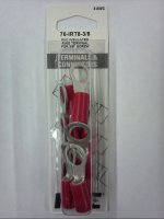 Ring Terminal Insulated Vinyl (PVC) 8Awg 3/8" Stud (10Pk)