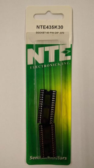 NTE435K30 Socket for 30-Pin DIP Pkg .070" Lead Spacing (2Pk)