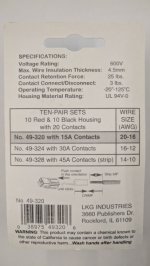 Anderson Power Pole 15A 10-Set, Red/Black 16-20Awg