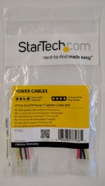 LP4 to 2x LP4 Power Y Splitter Cable M/F