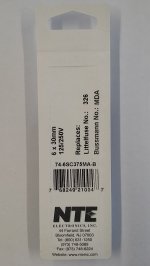 0.375 Amp (375mA) MDA Ceramic Fuse (5Pk) Slow Blow 6x30mm