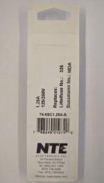 1.25 Amp (MDA) Ceramic Fuse (5Pk) Slow Blow 6x30mm