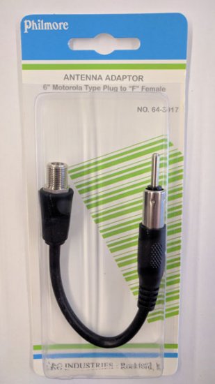 F Female to Motorola Plug Antenna Adaptor