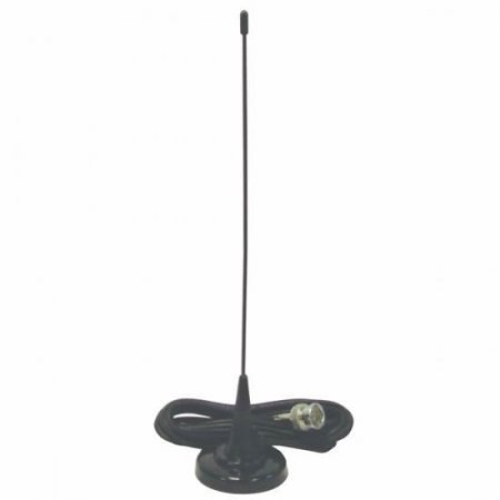 Magnet Mount Scanner Ant. 25-940MHz 10Ft Coax w/BNC 15" Whip