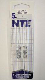 0.33 Ohm 5W Cerment Power Wirewound Resistor (2Pk) 5% Tolerance