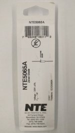NTE5065A Zener Diode 3.0V 1W, DO-41/DO-15
