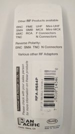 N Plug to SMA Plug Adapter