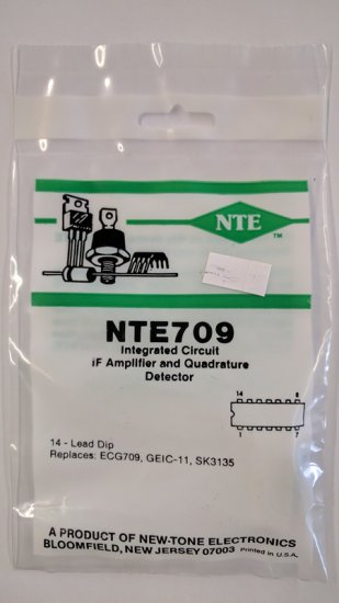 NTE709 IC, TV/FM Sound IF Amplifier
